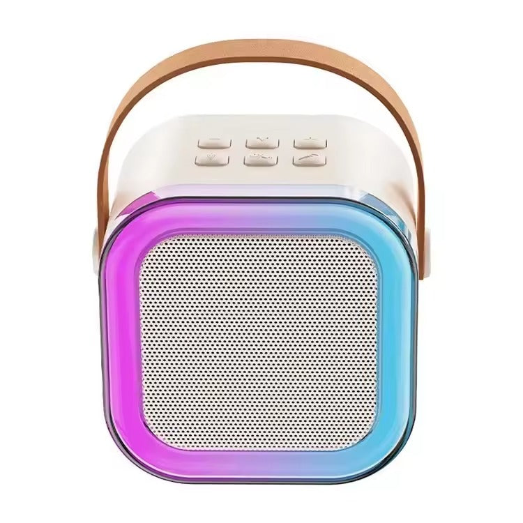 Portable Bluetooth Speaker with Wireless Mic | RGB LED Lights | High Bass Rechargeable Karaoke Speaker