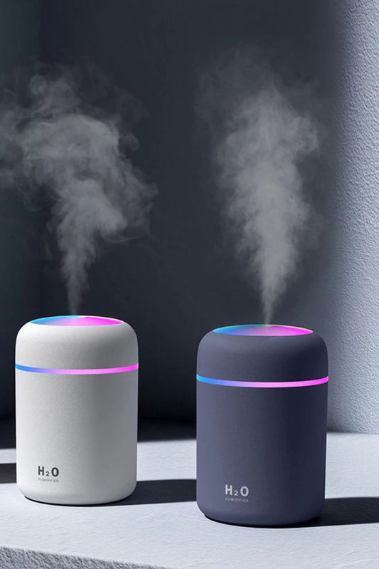 Creative Zip-top Can Air Humidifier USB Mist Maker Fogger with Colorful LED Light for Home Car Portable