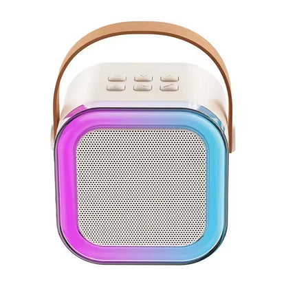 Portable Bluetooth Speaker with Wireless Mic | RGB LED Lights | High Bass Rechargeable Karaoke Speaker