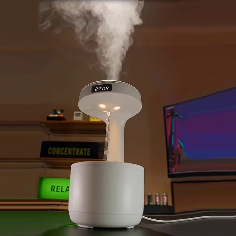 Creative Zip-top Can Air Humidifier USB Mist Maker Fogger with Colorful LED Light for Home Car Portable