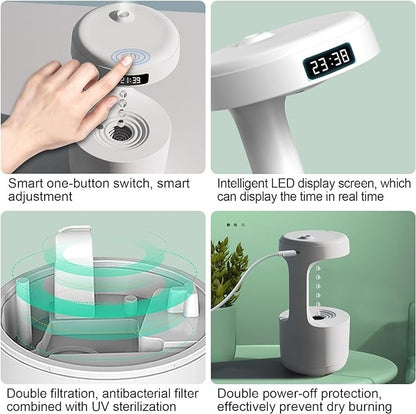 Creative Zip-top Can Air Humidifier USB Mist Maker Fogger with Colorful LED Light for Home Car Portable