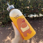 We Bear Panda Water Bottle 1000ml With Two Caps And Straw