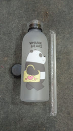 We Bear Panda Water Bottle 1000ml With Two Caps And Straw