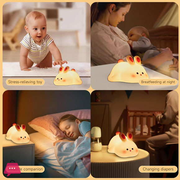 Silicon Rabbit Lamp - Cute Lamps - Rechargeable
