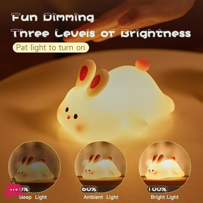 Silicon Rabbit Lamp - Cute Lamps - Rechargeable