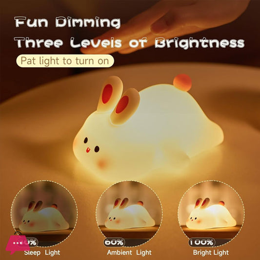 Silicon Rabbit Lamp - Cute Lamps - Rechargeable
