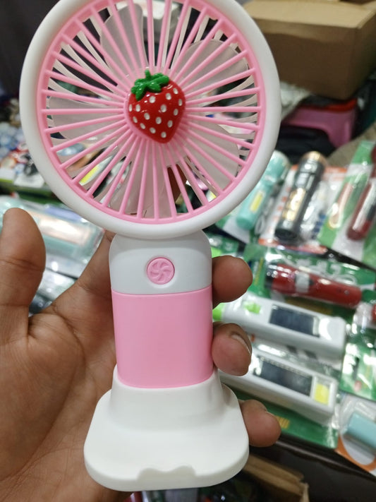 Rechargeable Mini Handy Fruit Character Fan Portable USB- With Cable