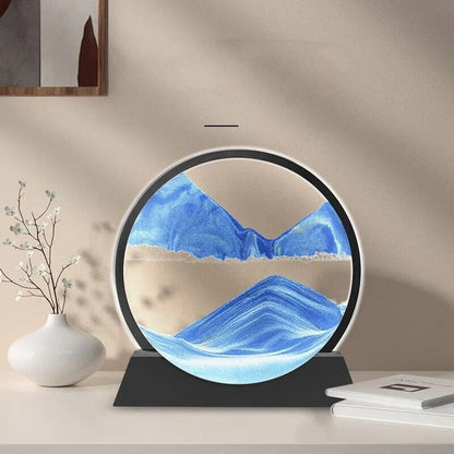 Moving Sand Art Picture – 3D Dynamic Deep Sea Sandscape with Display Stand - Without Light