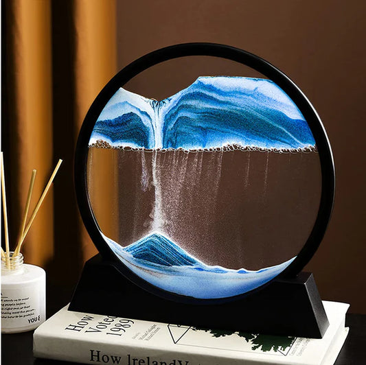 Moving Sand Art Picture – 3D Dynamic Deep Sea Sandscape with Display Stand - Without Light
