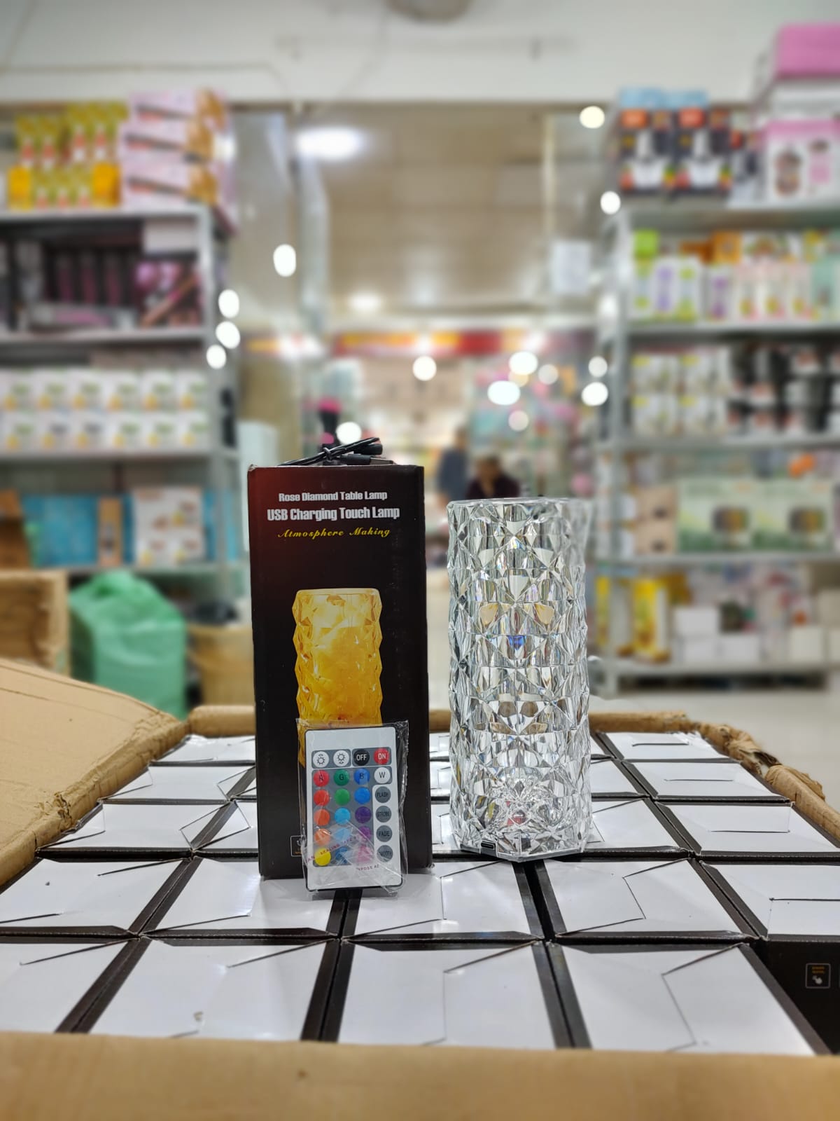 Crystal Diamond Rose Lamp – 16 Color Changing LED Table Lamp with Remote & Touch Control