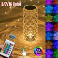 Crystal Diamond Rose Lamp – 16 Color Changing LED Table Lamp with Remote & Touch Control