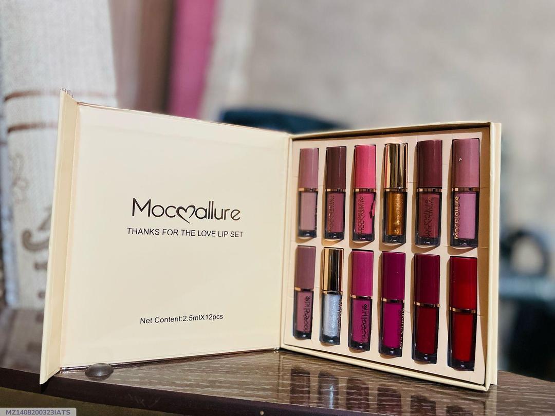 Mocallure 12pcs Glossy Matte+Lip Gloss Set