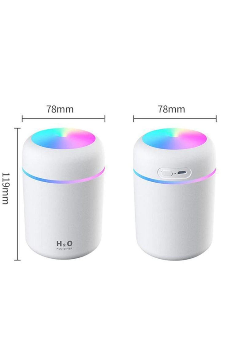 Creative Zip-top Can Air Humidifier USB Mist Maker Fogger with Colorful LED Light for Home Car Portable