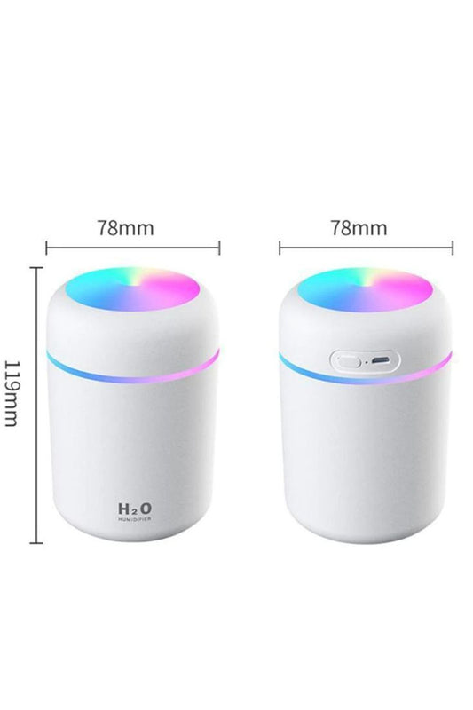 Creative Zip-top Can Air Humidifier USB Mist Maker Fogger with Colorful LED Light for Home Car Portable