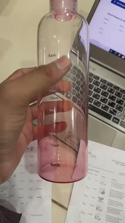 Transparent Plastic Water Bottle 500ml Durable Lightweight And Easy To Carry | Random Colour