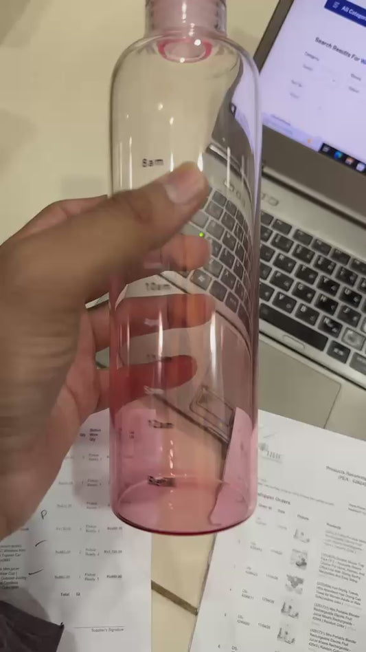 Transparent Plastic Water Bottle 500ml Durable Lightweight And Easy To Carry | Random Colour