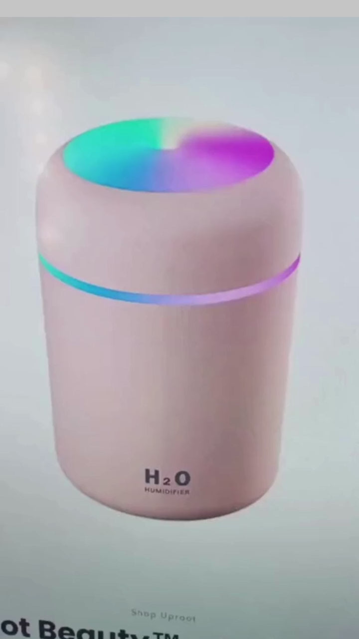 Creative Zip-top Can Air Humidifier USB Mist Maker Fogger with Colorful LED Light for Home Car Portable