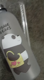 We Bear Panda Water Bottle 1000ml With Two Caps And Straw