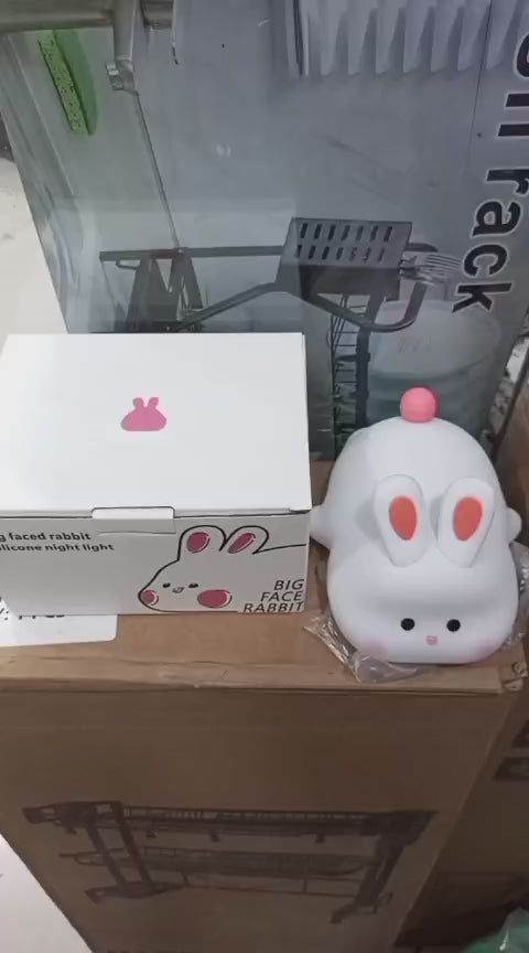 Cute Rabbit Silicone Lamp Soft Touch Night Light