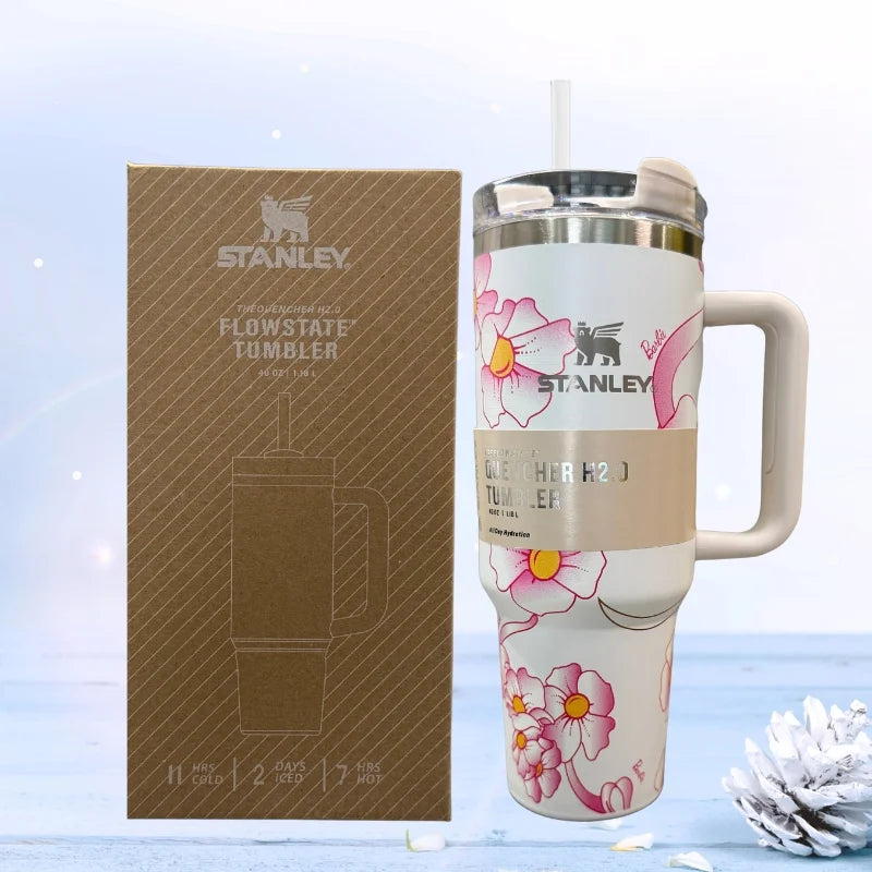 White Barbie Stanlay Tumbler | H2.0 Tumbler 1.18L Limited Edition