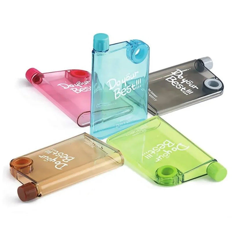 Green Ultra Slim Notebook Style Water Bottle 380ml