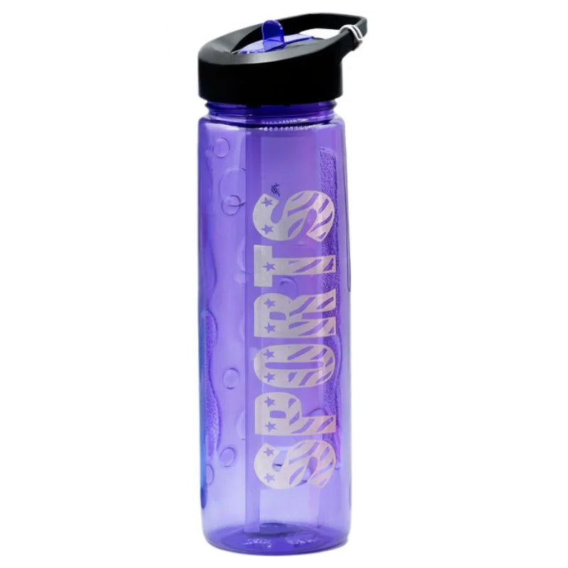 Purple Stylish Water Sport Bottle 1000ml with Straw