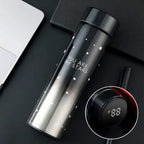 LED Temperature Display Water Bottle Stars Design