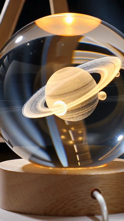 3D Crystal Ball Lamp | LED Crystal Galaxy Lamp For Room & Home Decoration